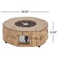 Hearth and Haven Outdoor Propane Fire Pit with 30,000 BTU Output in Brown, , large