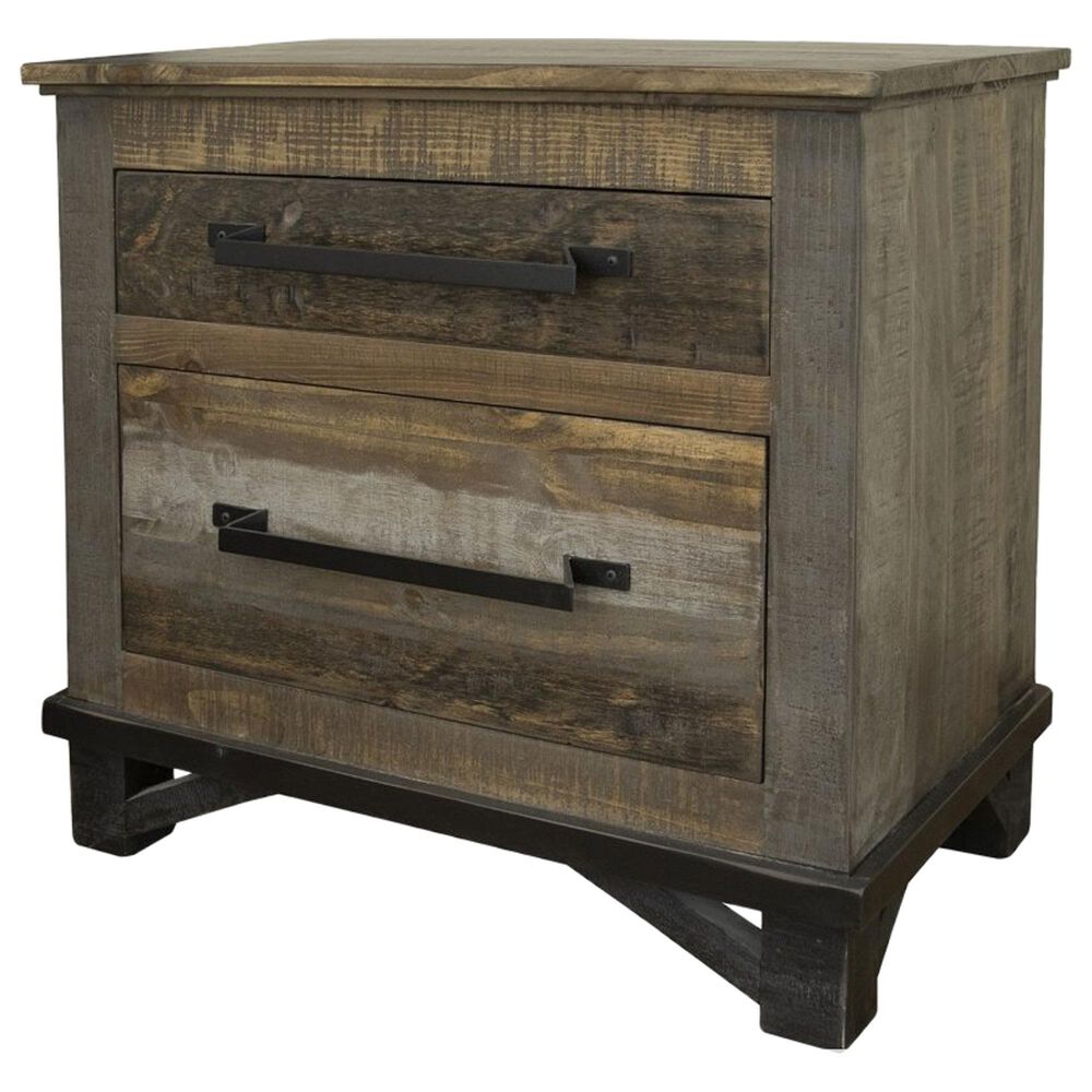 Fallridge Loft Brown Nightstand in Gray and Brown, , large