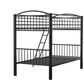 Linon Home Decor Heavy Twin Over Twin Bunk Bed in Black, , large