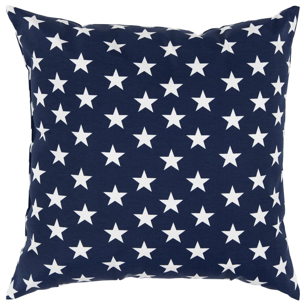 Rizzy Home Stars 22" Indoor/Outdoor Pillow in Navy, , large
