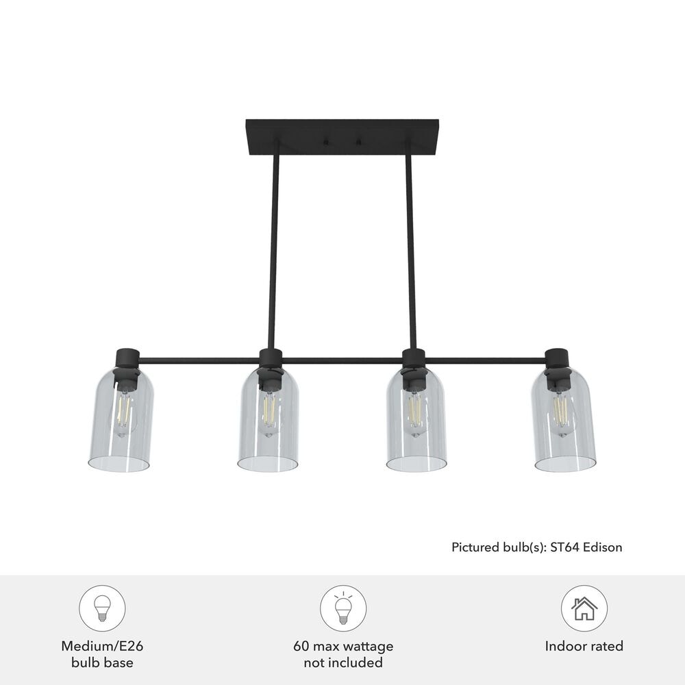 Hunter Lochmeade 4-Light Linear Chandelier in Natural Iron, , large