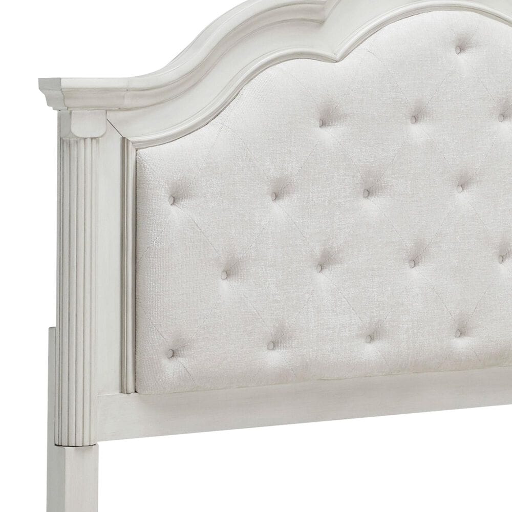 Ashley Montelaine King Upholstered Panel Bed in Antique White, , large