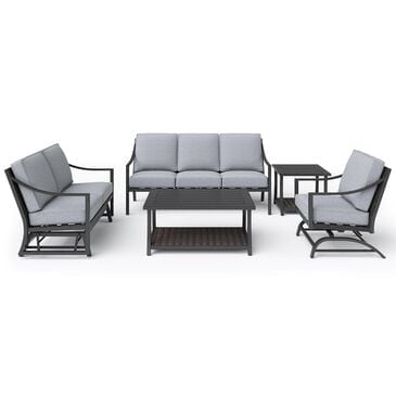 Clear Creek Collection 5-Piece Patio Conversation Set in Concrete, , large