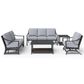 Clear Creek Collection 5-Piece Patio Conversation Set in Concrete, , large