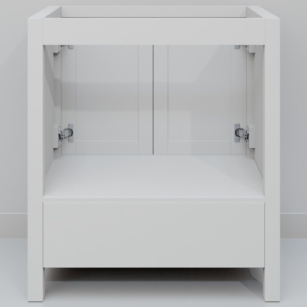 Lexora Home Jacques 30&quot; Single Bathroom Vanity in White with 2 cm White Cultured Marble Top and Rectangular Sink, , large