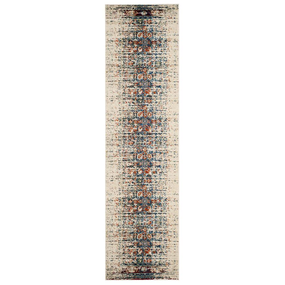 Safavieh Monaco MNC208M-28 2"2" x 8" Ivory/Blue Runner, , large