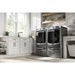 Maytag 5 Cu. Ft. Front Load Washer and 7.3 Cu. Ft. Electric Dryer Laundry Pair with Pedestal in Metallic Slate, , large