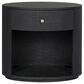 Four Hands Amelia Oval 1 Drawer Nightstand in Black, , large