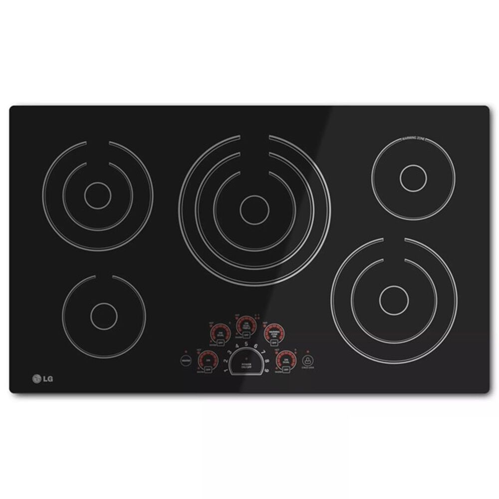 LG 2-Piece Kitchen Package with 6.4 Cu. Ft. Wall Oven and 36&quot; Electric Cooktop in Print Proof Stainless Steel and Black, , large