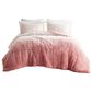 Hampton Park Brielle Ombre 2-Piece Twin/Twin XL Shaggy Long Fur Comforter Mini Set in Blush, , large