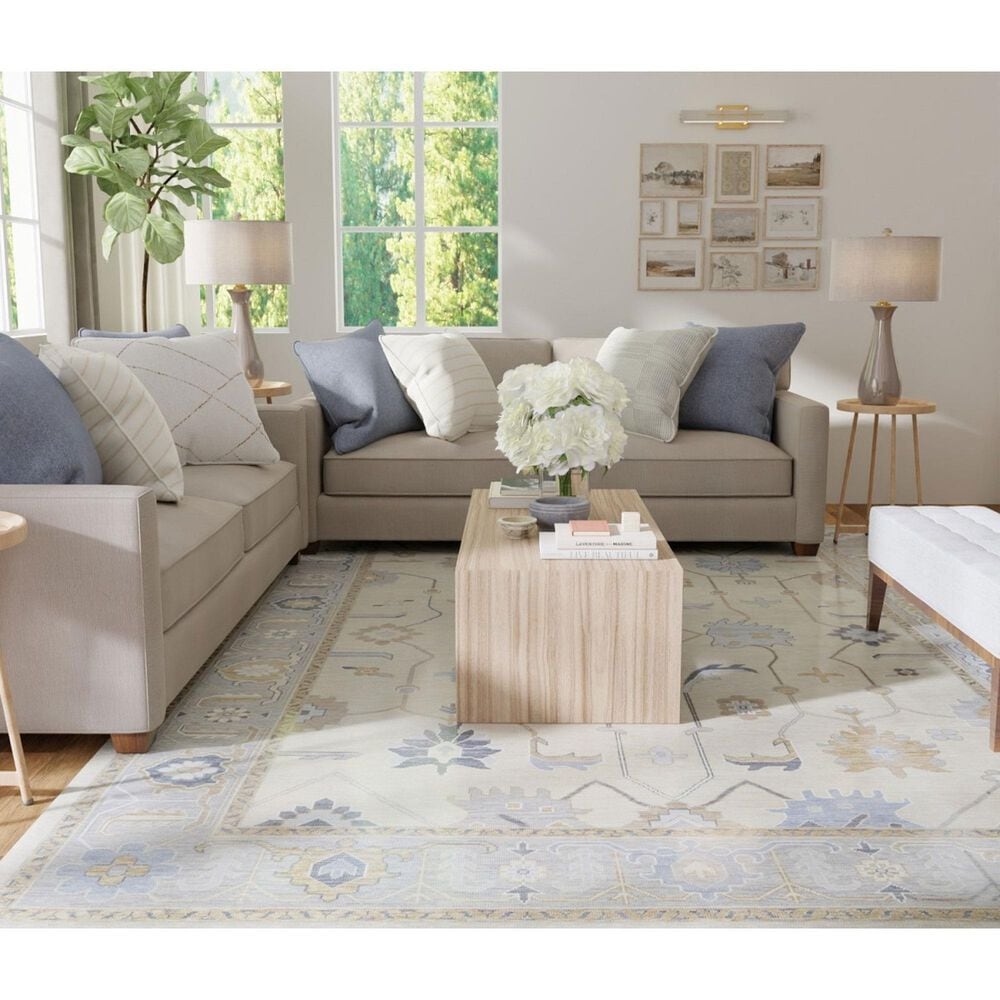 Feizy Karina 8&#39;6&quot; x 11&#39;6&quot; Beige and Blue Area Rug, , large