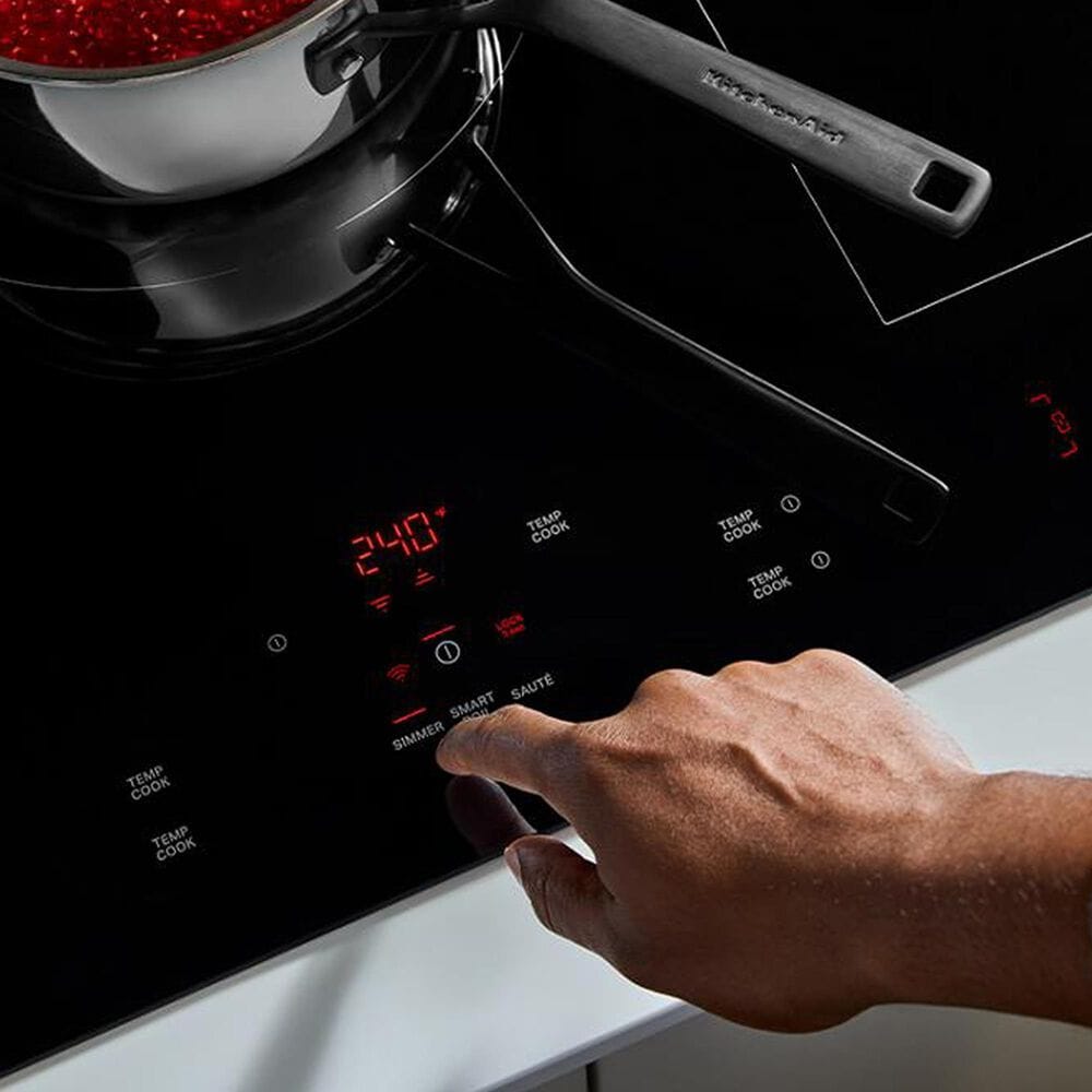 Whirlpool 36&quot; Induction Cooktop with Temp Cook and 5 Cooking Zones in Black and Stainless Steel, , large