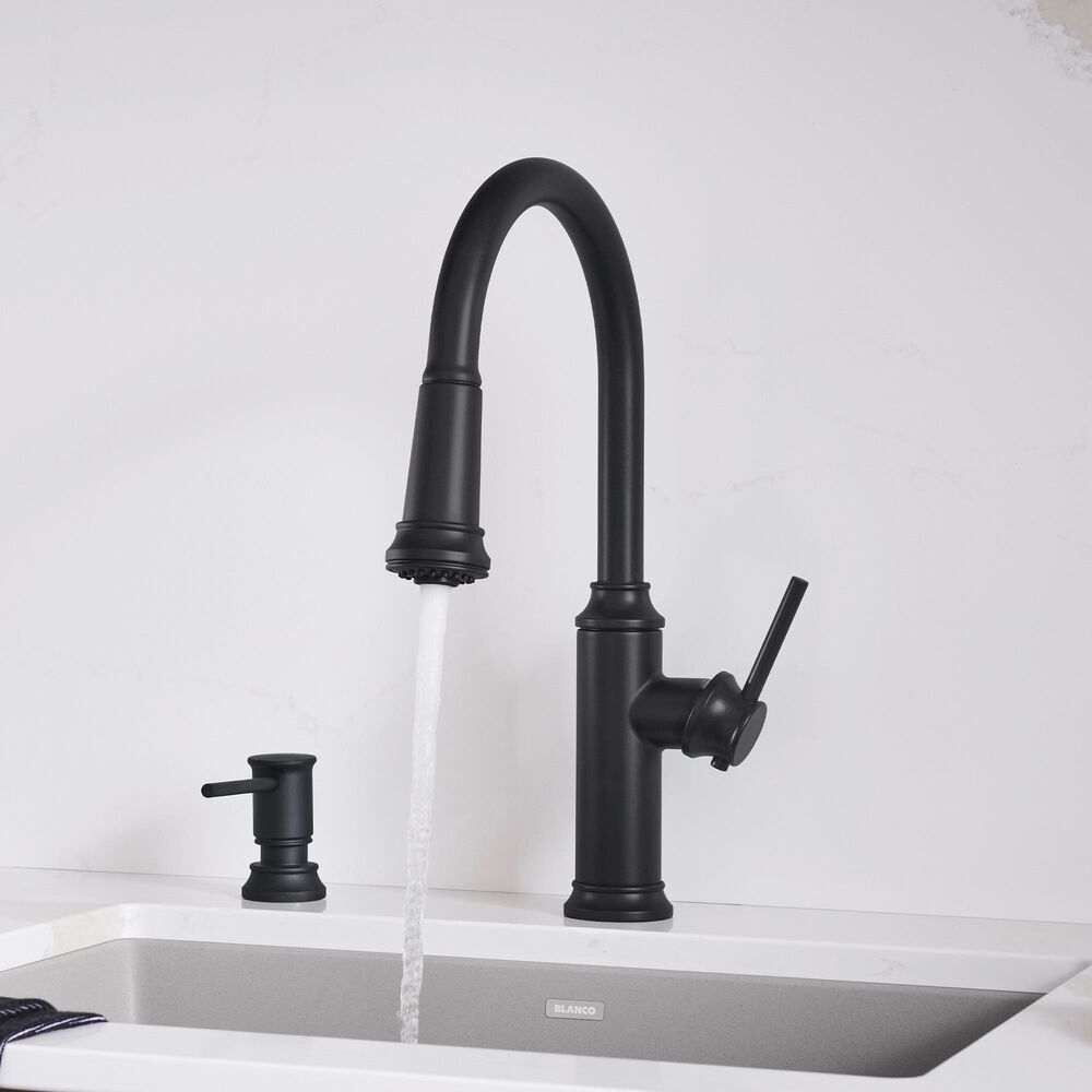 Blanco Empressa Pull-Down Kitchen Faucet 1.5 GPM in Matte Black, , large