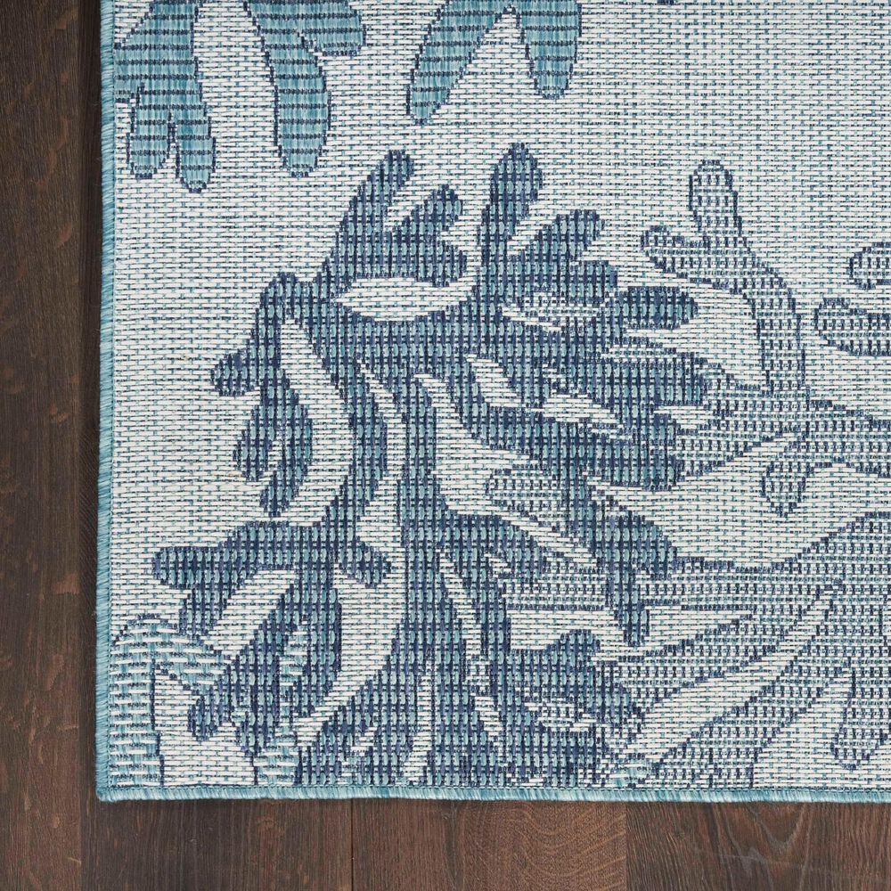 Nourison Garden Oasis Nautical Blue 9&#39; x 12&#39; Indoor/Outdoor Area Rug, , large
