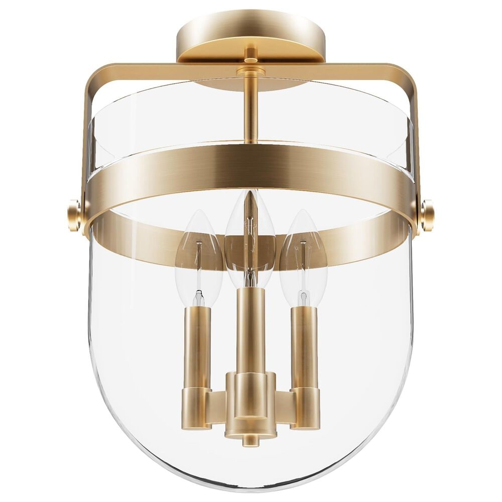 Hunter Karloff 3-Light Semi-Flush Mount in Alturas Gold, , large