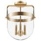 Hunter Karloff 3-Light Semi-Flush Mount in Alturas Gold, , large