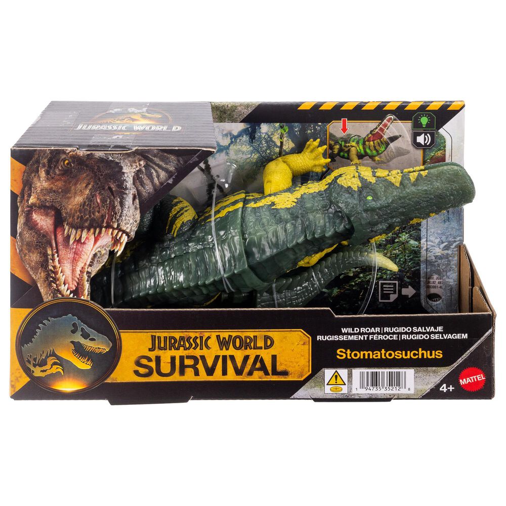 Jurassic World Wild Roar Stomatosuchus Action Figure, , large