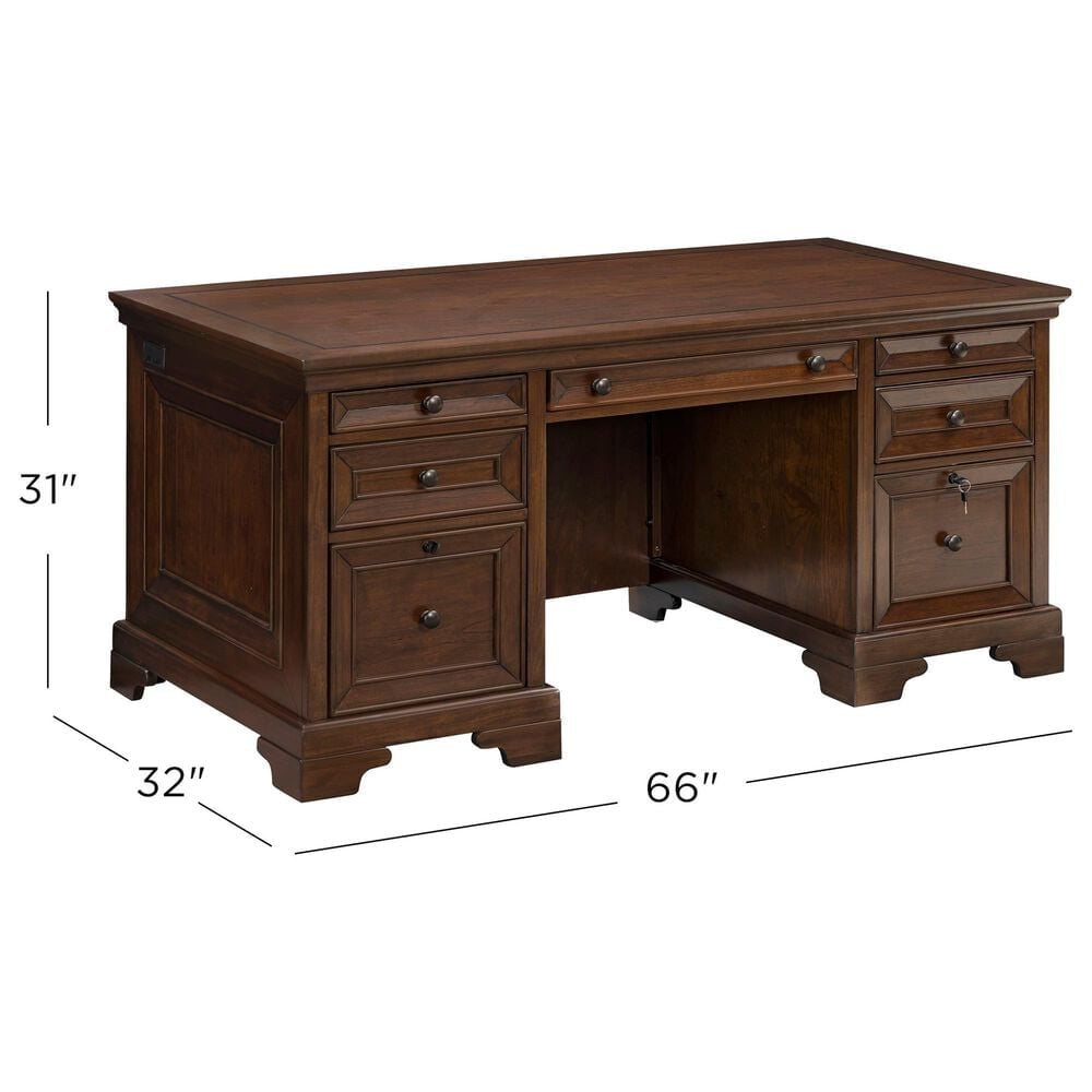 Riva Ridge Arlington Executive Desk in Classic Brown, , large
