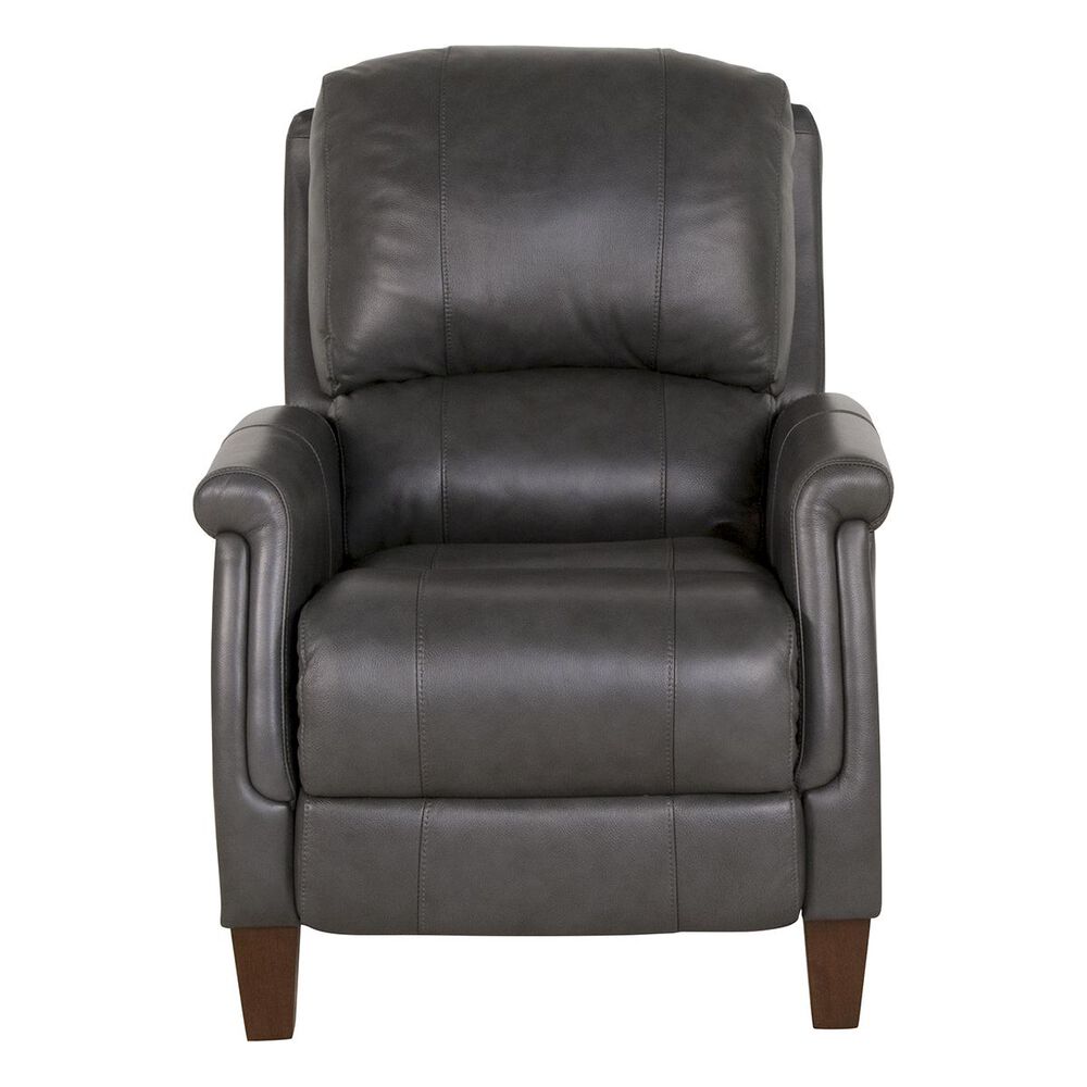 Aurora Furnishings Leather Push Back High Leg Recliner in Palermo Smoke, , large