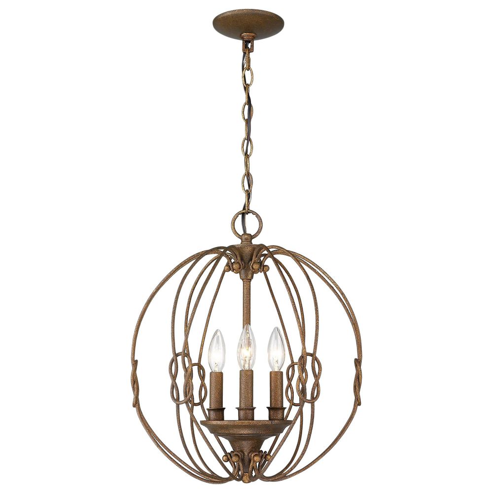 Golden Lighting Antoinette 4-Light Pendant in Burnished Chestnut, , large