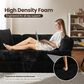 HOMLUX 80" Convertible Modular Sofa Bed in Black, , large