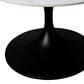 Leisuremod Verve 27" Coffee Table with Sintered Stone Top in Black and White, , large