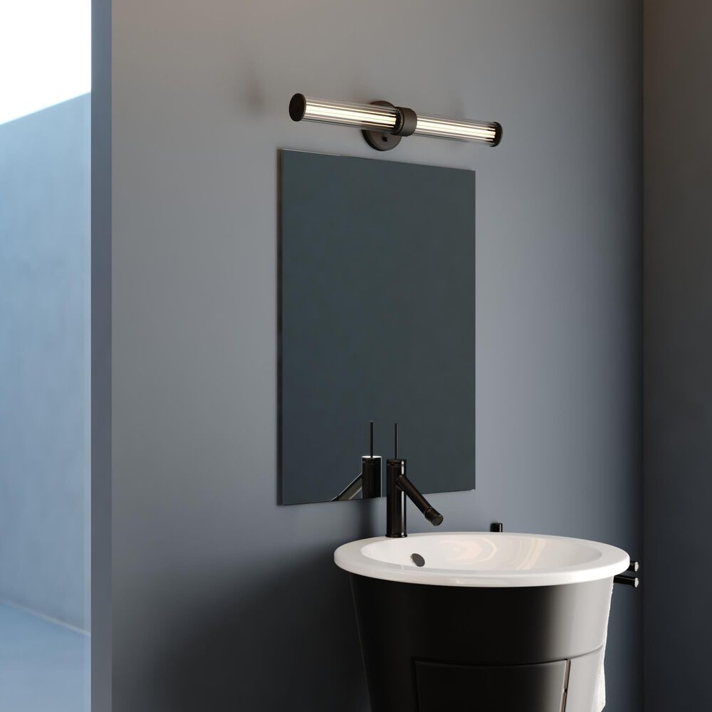 Vaxcel Division 1-Light Bathroom Vanity in Matte Black, , large