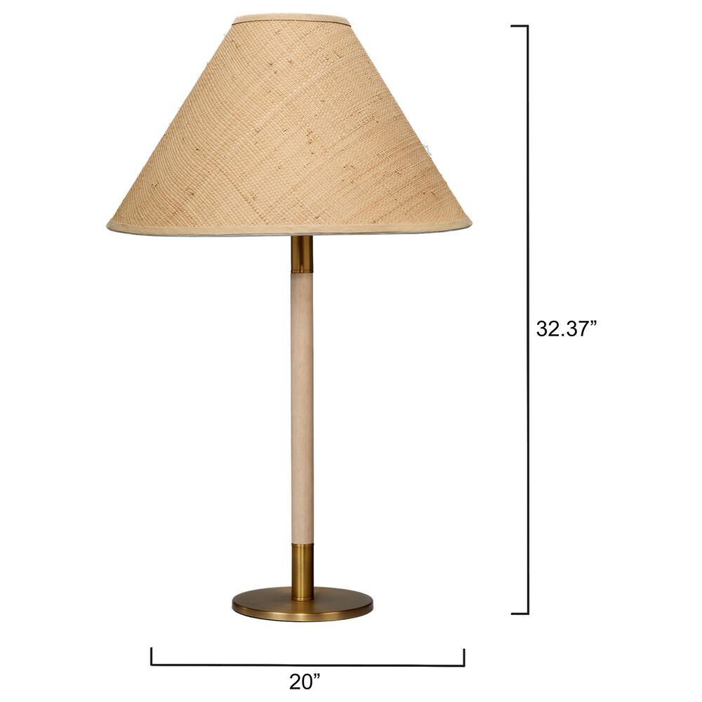 Splendor Living Warrenton Table Lamp in Natural and Antique Brass, , large