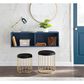Lumisource Canary 2-Piece Nesting Ottoman Set in Black Velvet and Gold, , large