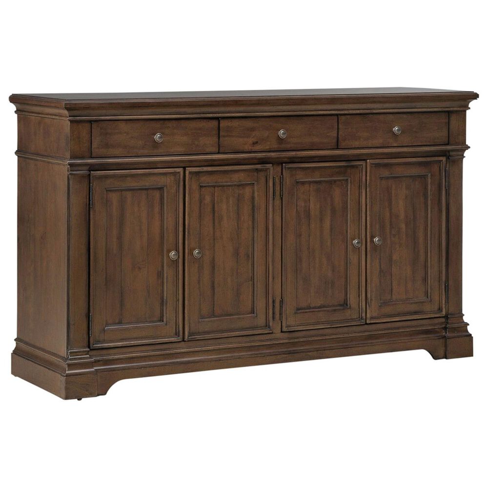 Belle Furnishings Buffet and Hutch in Dark Brown, , large