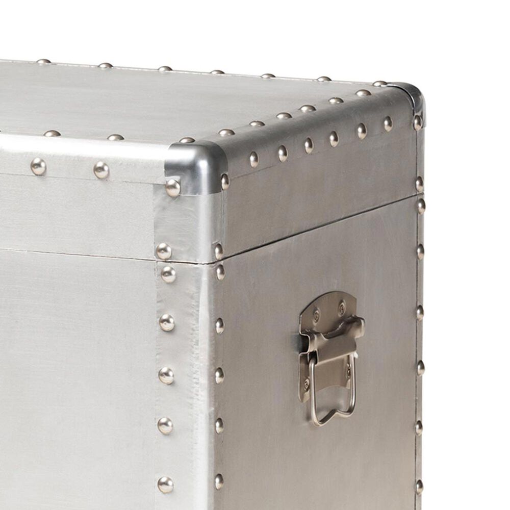 Baxton Studio Serge 2-Drawer Accent Storage Chest in Silver, , large
