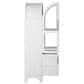 HOMLUX 71" Tall Arched Kitchen Pantry Cabinet with Door Shelves, Farmhouse Kitchen Storage Cabinet with Open & Adjustable Shelves, Hidden Drawer & Glass Door, Cupboard for Kitchen, Dining Room, White, , large