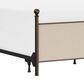 Richlands Furniture McArthur Queen Metal and Upholstered Poster Bed in Brown and Bronze, , large