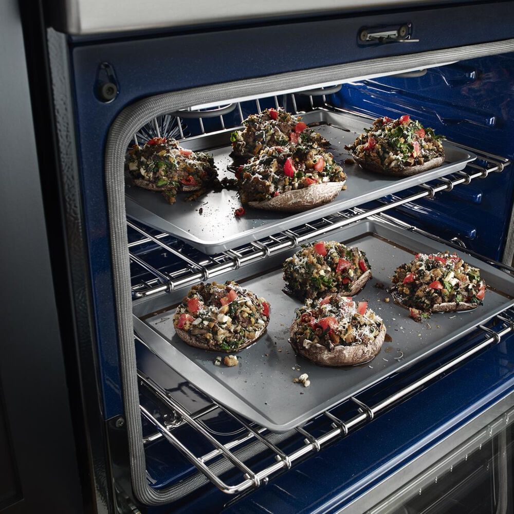 KitchenAid 30&quot; Freestanding Double Oven Electric Range in Stainless Steel, , large