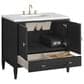 James Martin Vanities Myrrin 36" Vanity in Carbon Oak with 3 cm White Zeus Quartz Top, , large