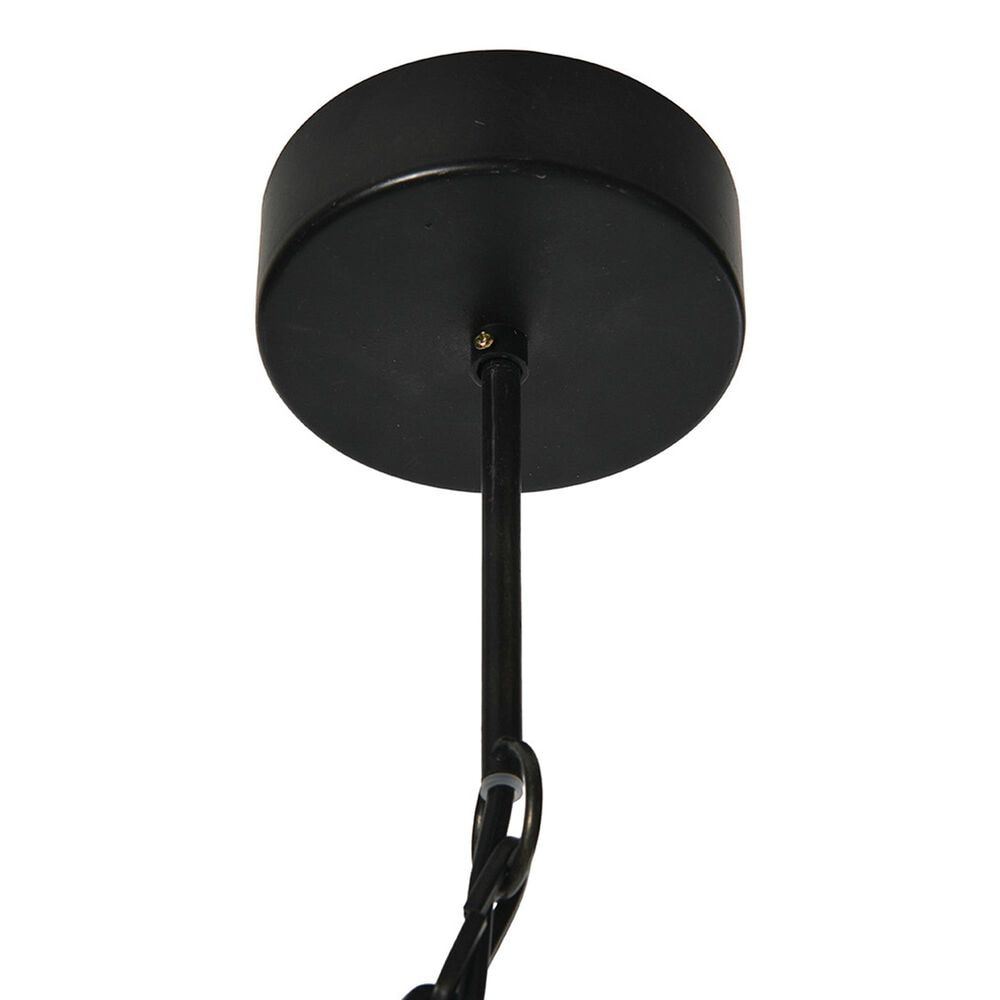 Creative Coop Laurel 2-Tier Draped Wood Bead Chandelier in Black, , large