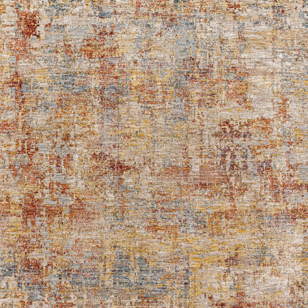Surya Mona Lisa 6&#39;7&quot; Round Tan, Mustard, Dark Blue, Brick Red, Sage, Olive and Burgundy Area Rug, , large