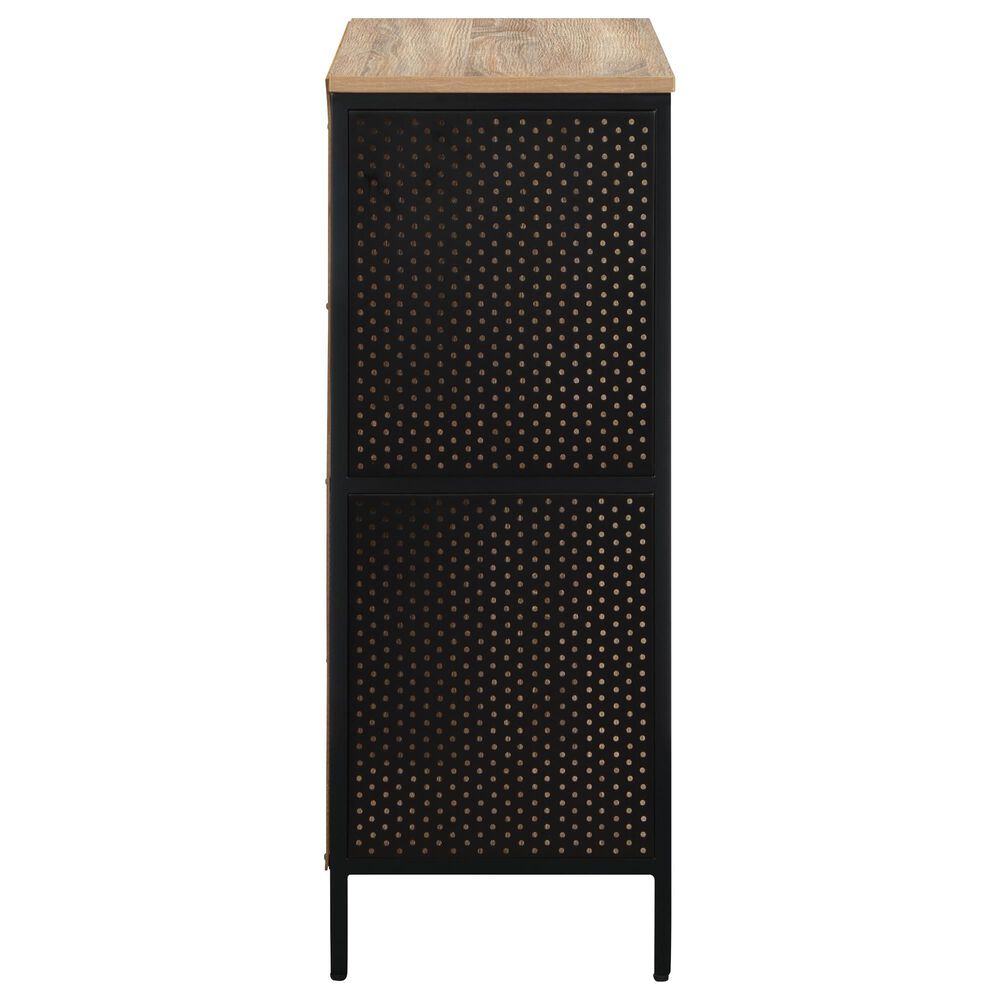 OSP Home Ace 2-Piece Desk with Hutch and Bookcase in River Oak and Black, , large