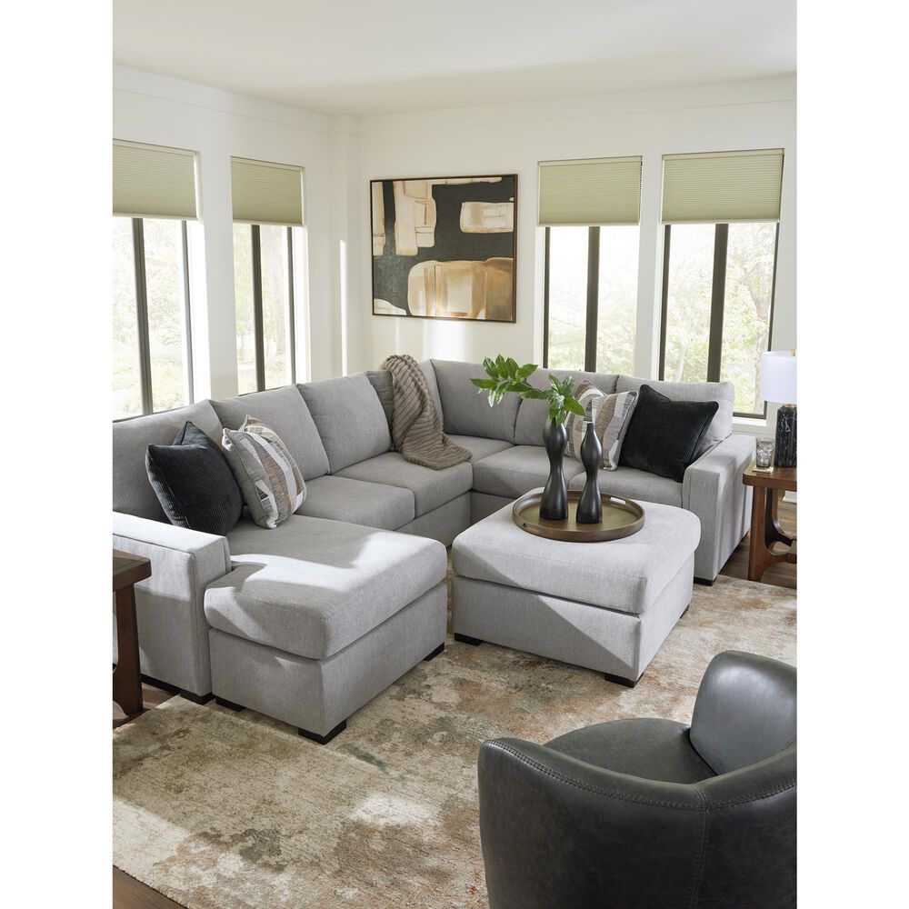Ashley Lakepoint 2-Piece U-Shaped Sectional with Left-Facing Chaise in Nickel, , large