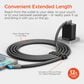 Hypercel Chunky 180 Degrees 12" USB-C to USB-C Cable in Black, , large