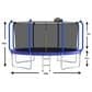 HOMLUX 14" Outdoor Trampoline with Enclosure Net and Ladder in Blue, , large