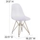 Flash Furniture Elon Side Chair in Clear and Gold, , large