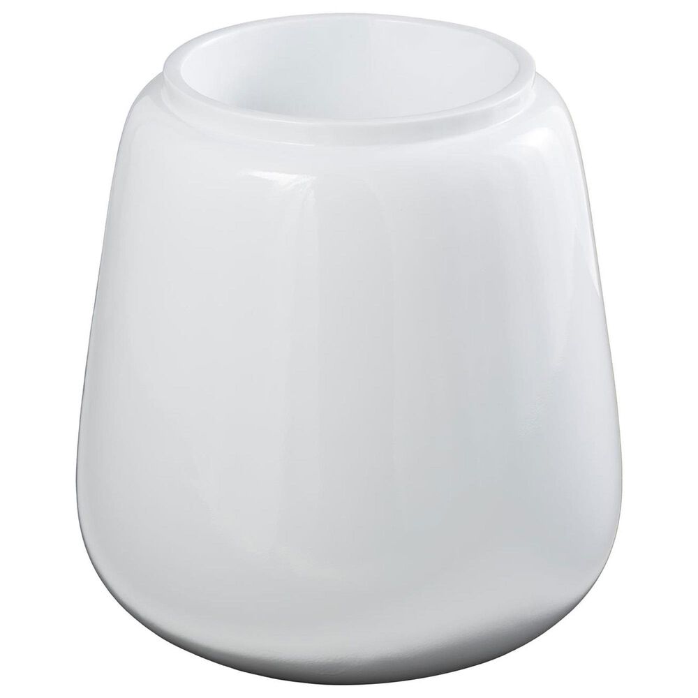 Maple and Jade 20&quot; Short Floor Decorative Vase in Polished White, , large