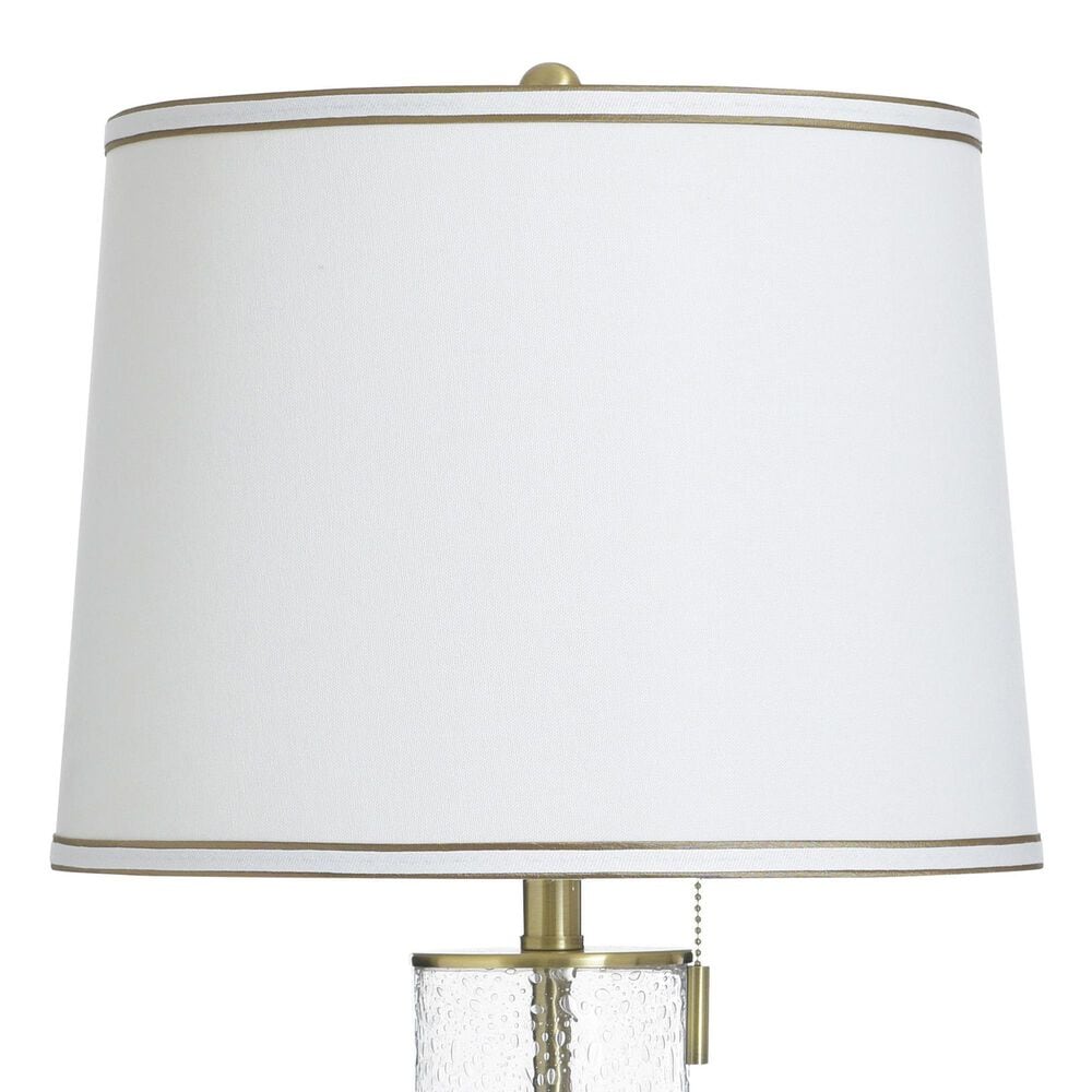 Flair Industries Table Lamp in Clear Seeded and Antique Brass, , large