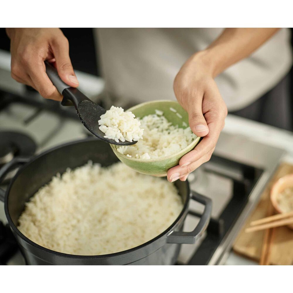 Joseph Joseph Elevate Rice Spoon in Black and Slate, , large