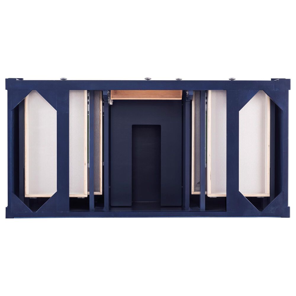 James Martin Vanities Brittany 48&quot; Single Bathroom Vanity in Victory Blue with 3 cm Charcoal Soapstone Quartz Top and Rectangle Sink, , large