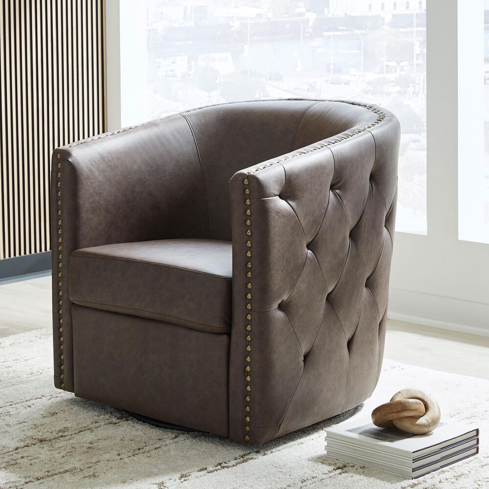 Ashley Brentlow Swivel Accent Chair in Granite, , large