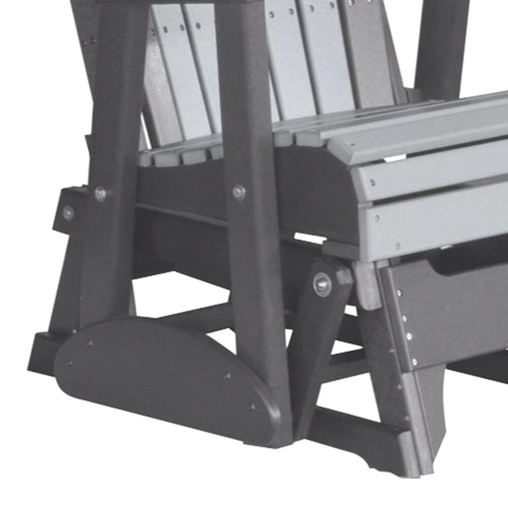Amish Orchard 2&#39; Adirondack Outdoor Glider in Dove Gray and Slate, , large