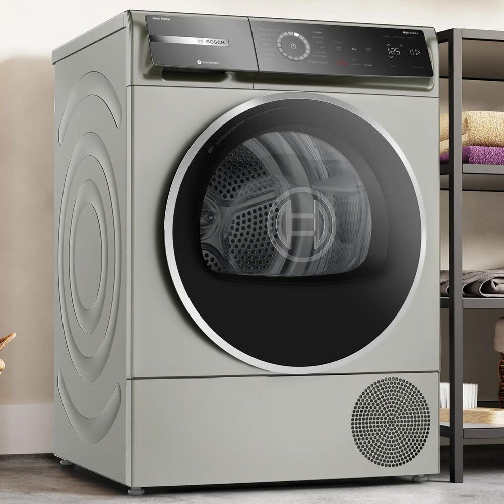 Bosch 800 Series 4 Cu. Ft. Front Load Electric Dryer in Pearl Steel, , large
