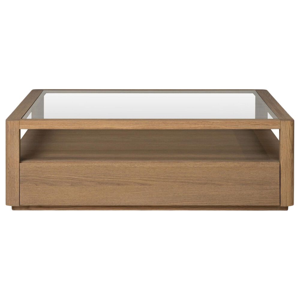 Four Hands Shiloh Coffee Table in Sandy Oak and Clear, , large